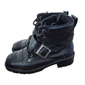 Vintage Martino Made In Canada Womens Leather Motorcycle Boot Size 8.5